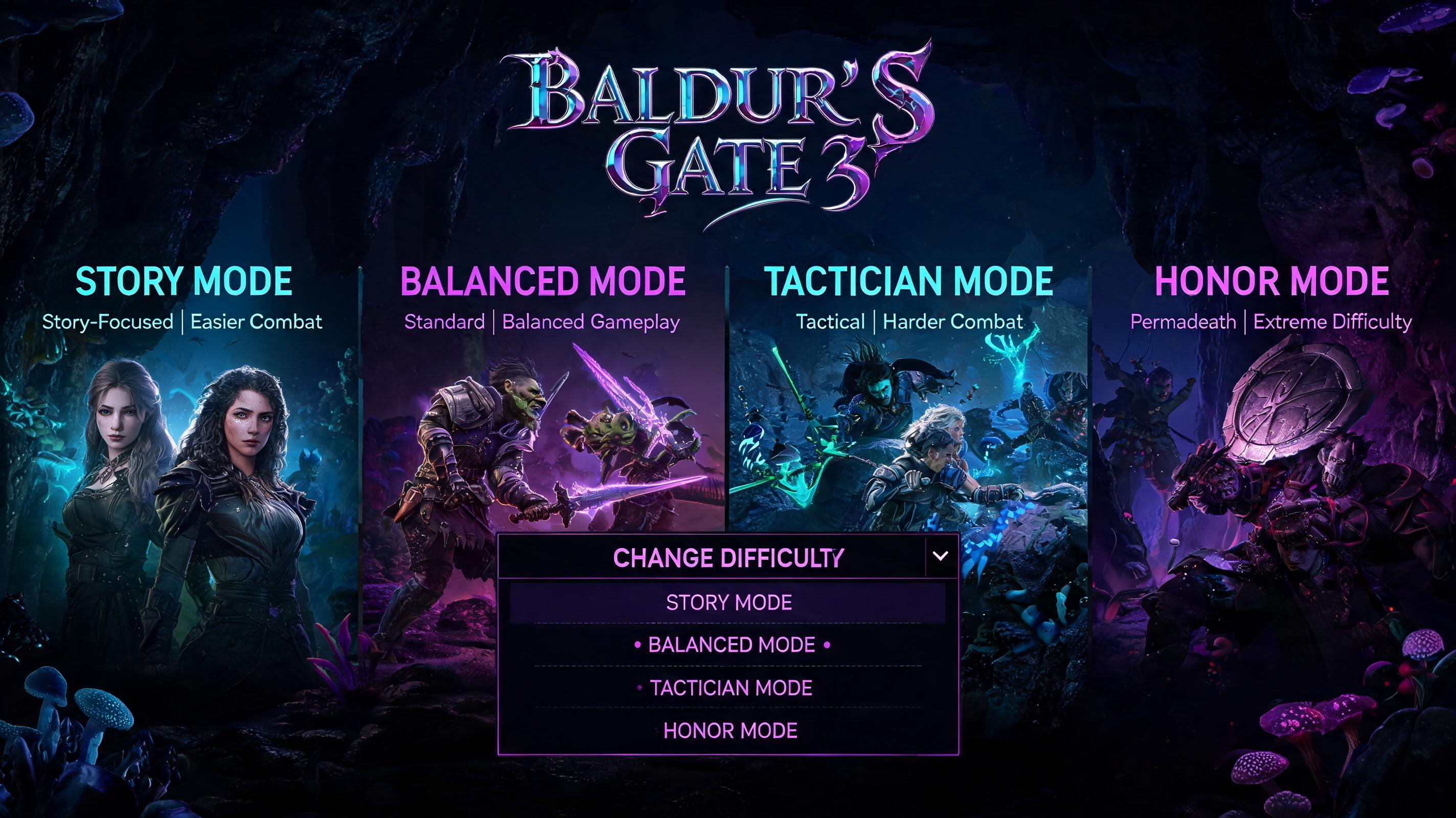 Baldur's Gate 3: All Baldur's Gate 3 difficulty modes and how to change difficulty - Tips & Tricks (2025)
